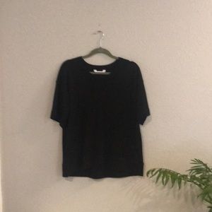 Roomy black knit top